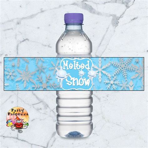 Melted Snow Water Bottle Labels Free Printable